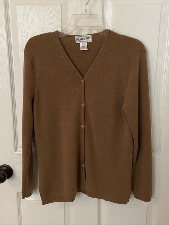 Pendleton Sweaters - Pendleton Women’s Brown V-Neck Button Front Cardigan